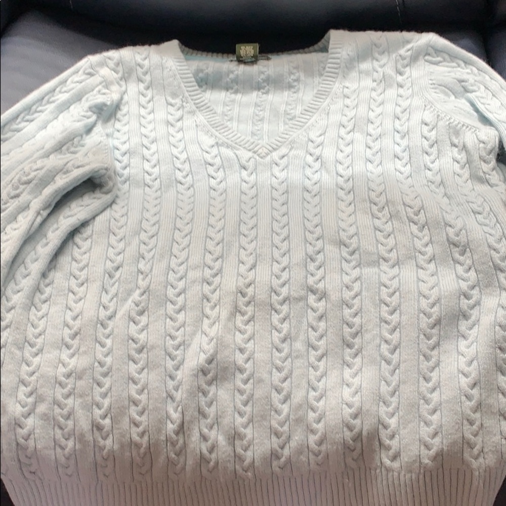 Eddie Bauer light teal sweater size large